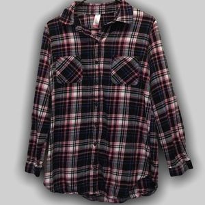 No Boundaries Long Sleeved Button Up Flannel